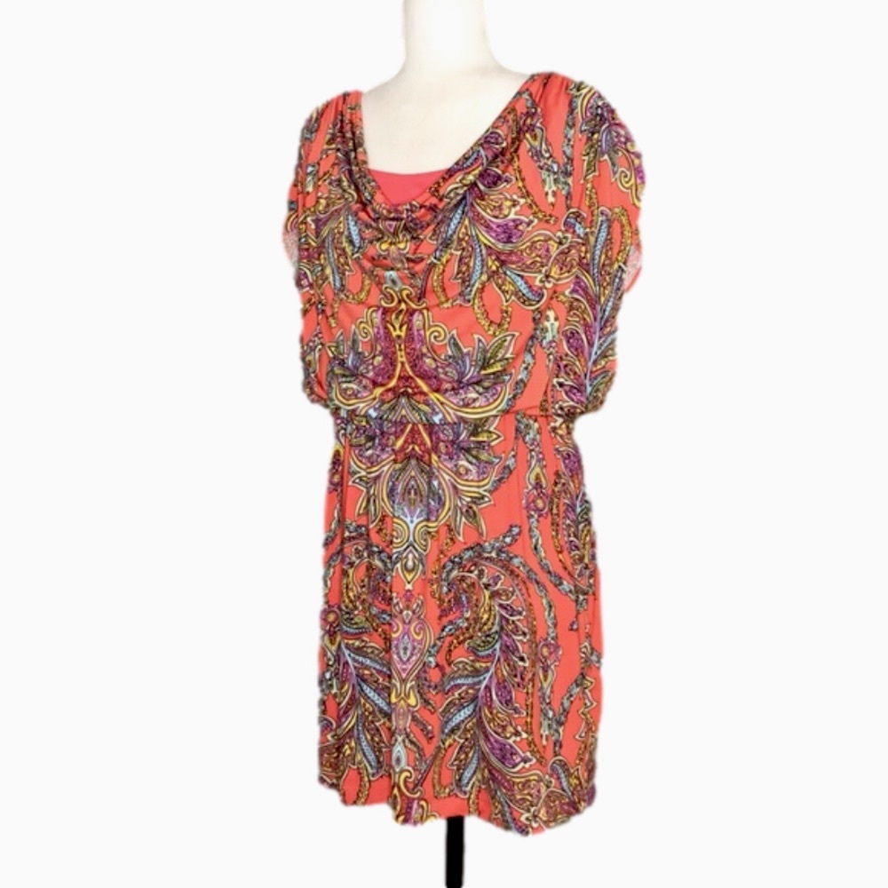 9&Co. coral motif dress
